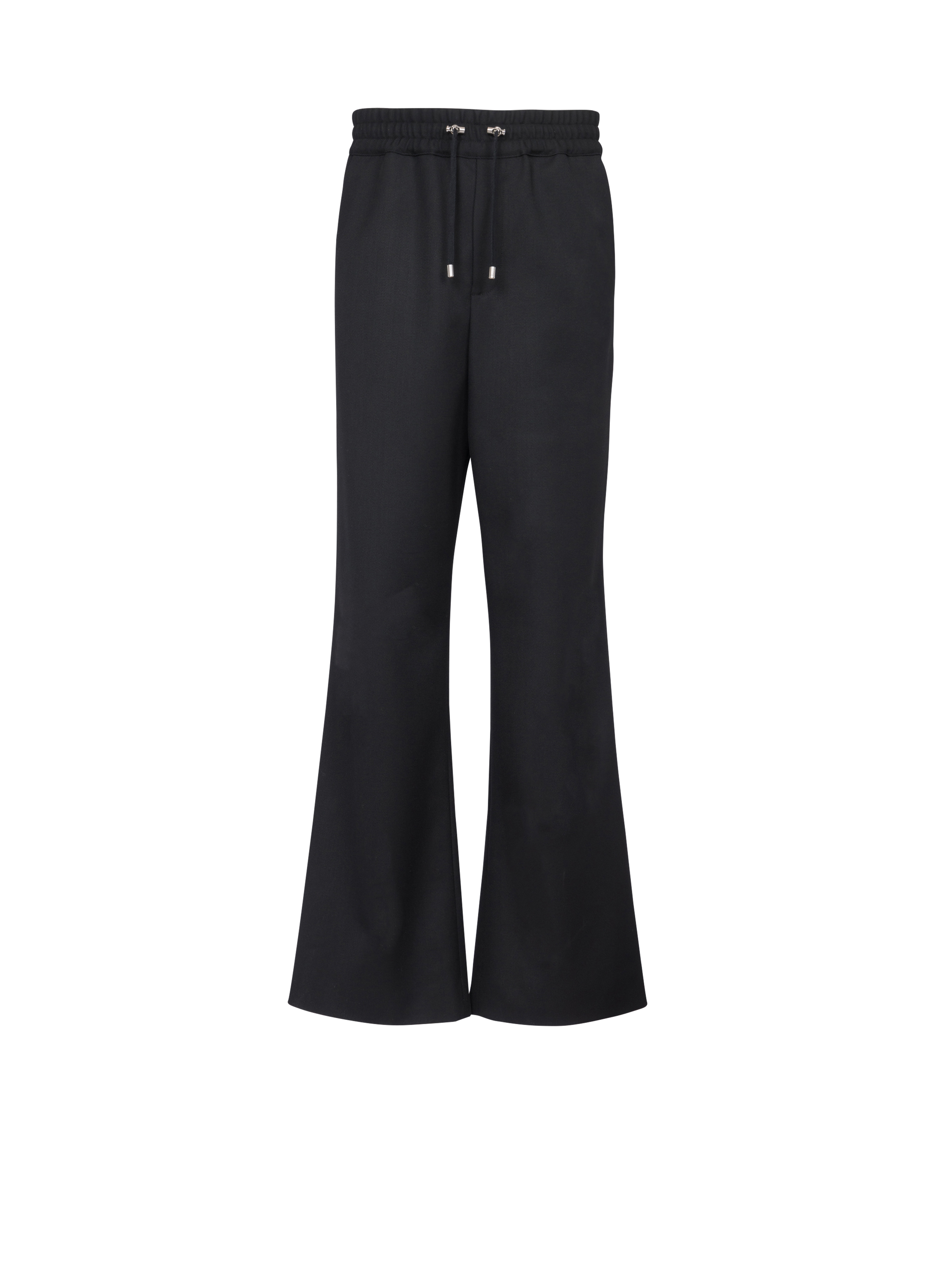 Wool pyjama pants, black