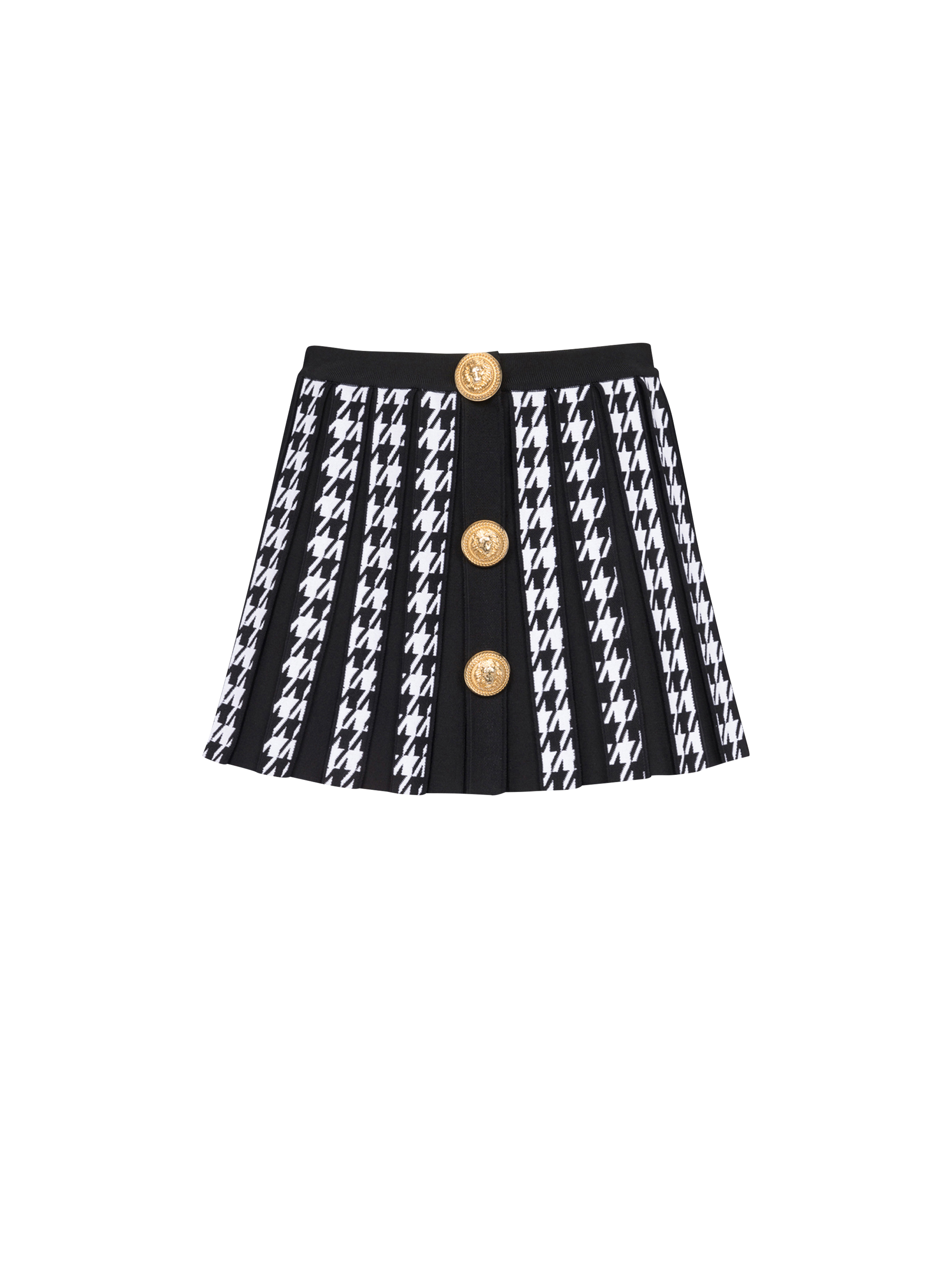 Short knit skirt, black
