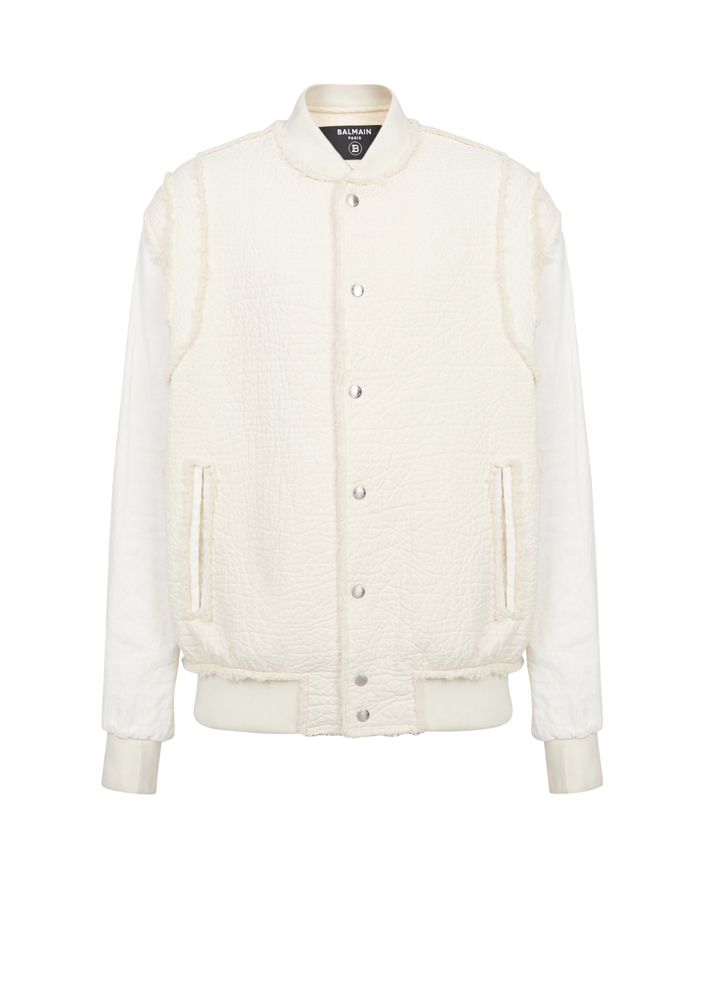Textured cotton bomber jacket Men BALMAIN