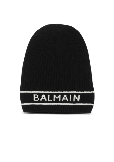 Wool beanie with Balmain logo